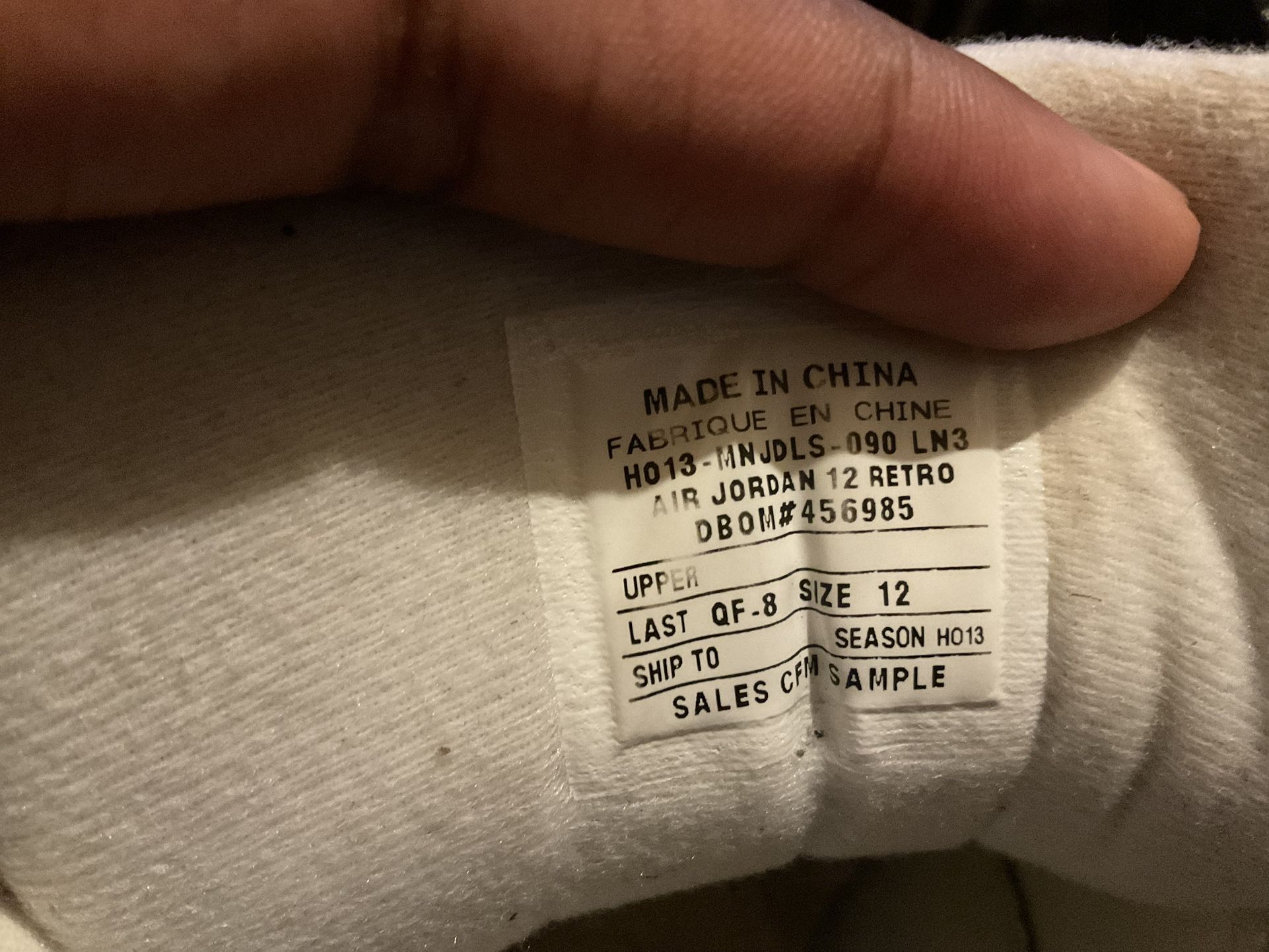 OVO x Air Jordan 12 Retro 'White' Sample