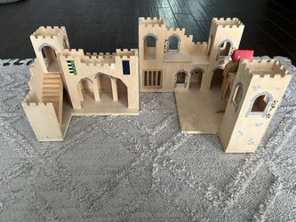 Melissa and doug folding medieval castle deals