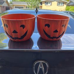 Jack-o-lantern Planters