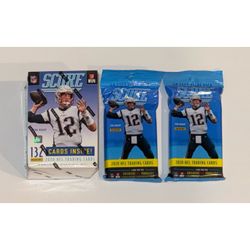 2020 Panini Score Football Blaster Box + Value Packs Lot - 1 Box + 2 Packs - Fat Cello NFL Cards NEW
