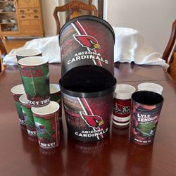 AZ Cardinals Tumblers and Popcorn Buckets 