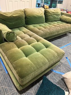 Article green velvet sofa