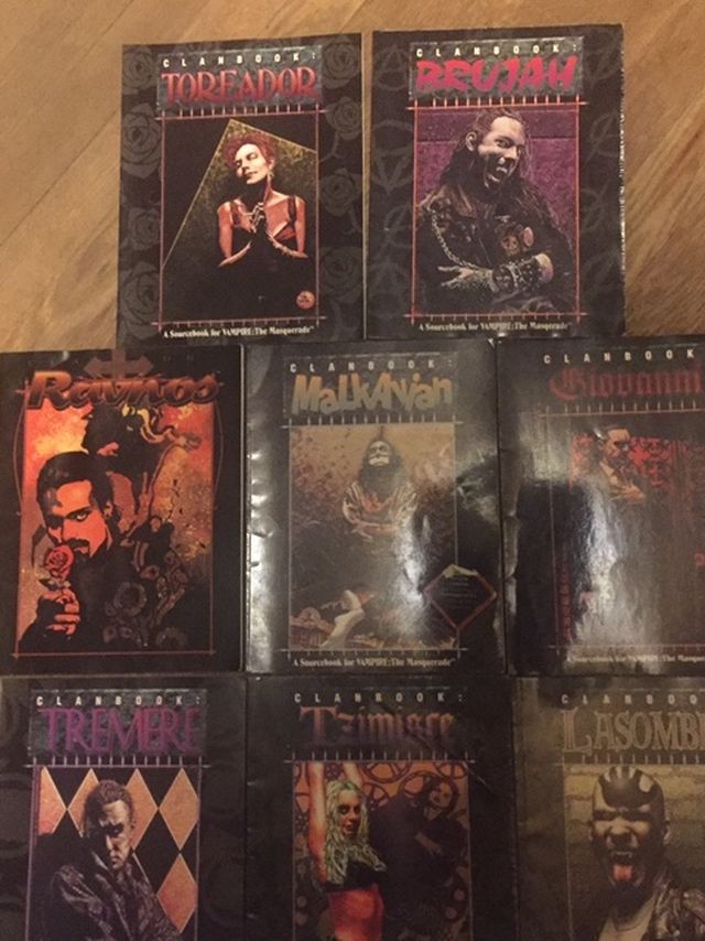 Clanbook A Source For Vampire Lot Of 8