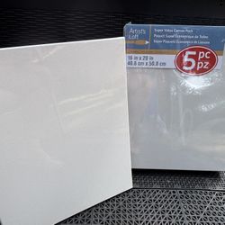5 Pack (+1)  16x20 Canvas’ Brand New. Still Cello Wrapped 