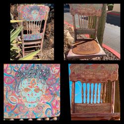 Antique/El Trono/Sugar Skull/ Accent Chair