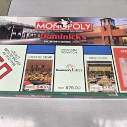 DOMINICKS GROCERY STORE MONOPOLY GAME NEW