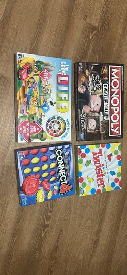 Monopoly/ life / connect 4 & twister