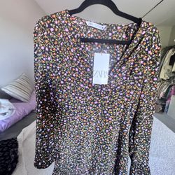 Zara Long Sleeve Mini Dress