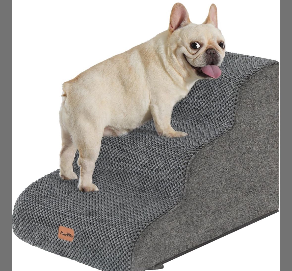 Dog Stairs Ramp For Small Dogs, 3-Step Dog Steps For Bed Couch Sofa And Chair