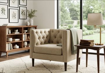 ✨ Modern Tufted Accent Chair 😍 Beautiful & Affordable!