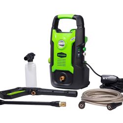 Greenworks 1600 PSI (1.2 GPM) Electric Pressure Washer (Ultra Compact / Lightweight / 20 FT Hose / 35 FT Power Cord) Great For Cars, Fences, Patios, D