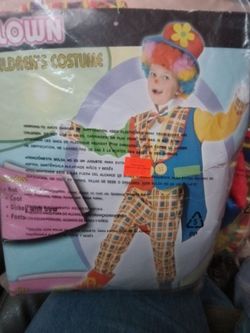 2 Clown Halloween costumes age 11-14 large