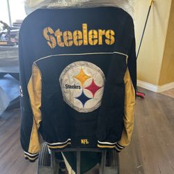 Vintage All Leather Steelers Jacket