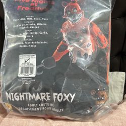 Five Nights At Freddy’s Nightmare Foxy Costume One Size
