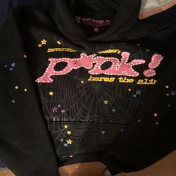 Sp5der hoodie P!nk full black