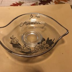 25th  Anniversary Glass Plate 