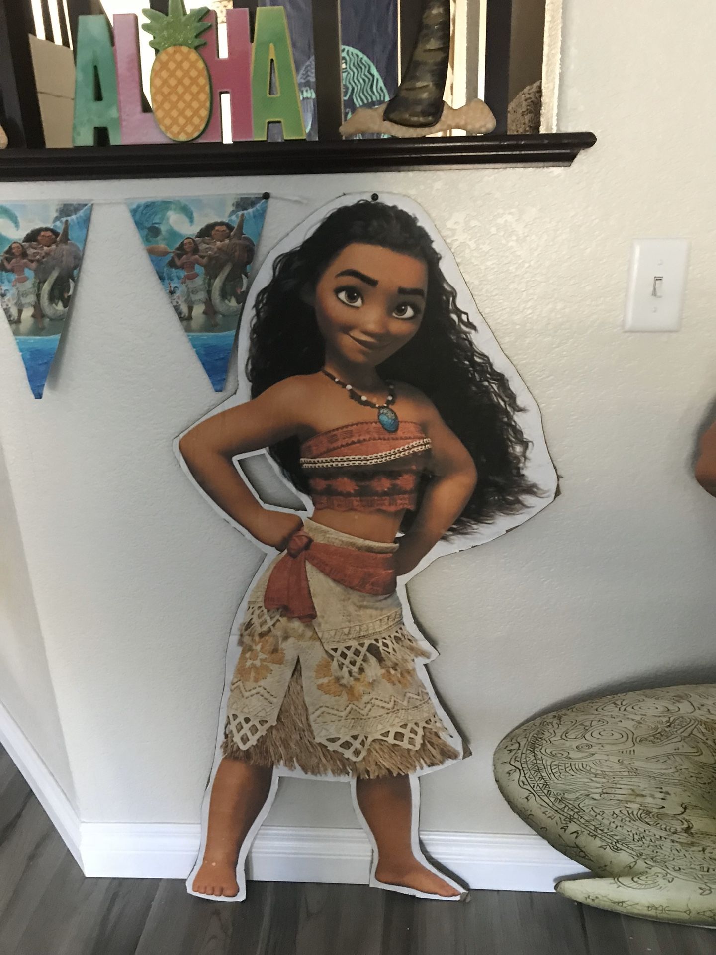 Moana Maui and friends cardboard cutouts