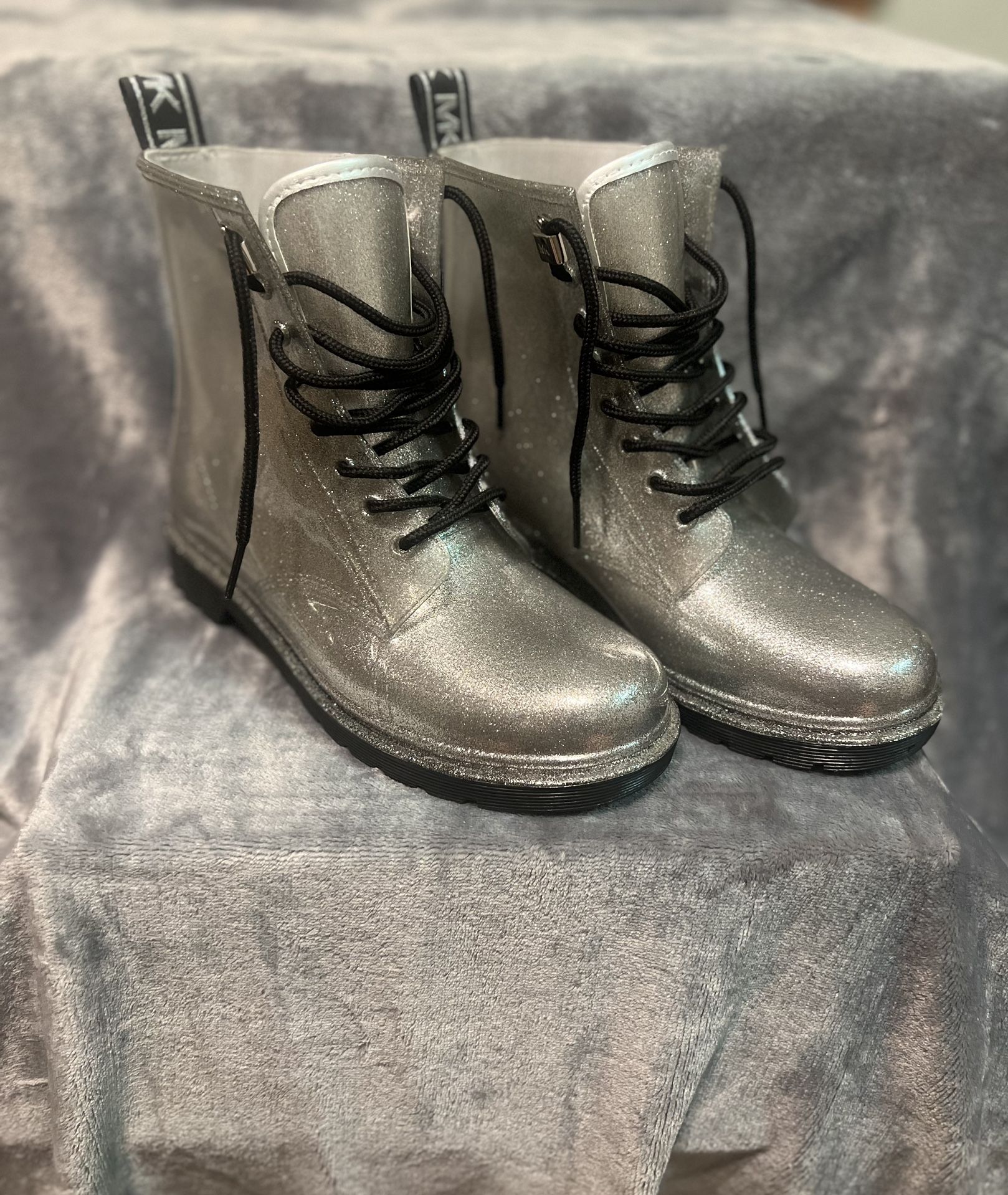 Michael Kors Glitter Combat Boot Size 8