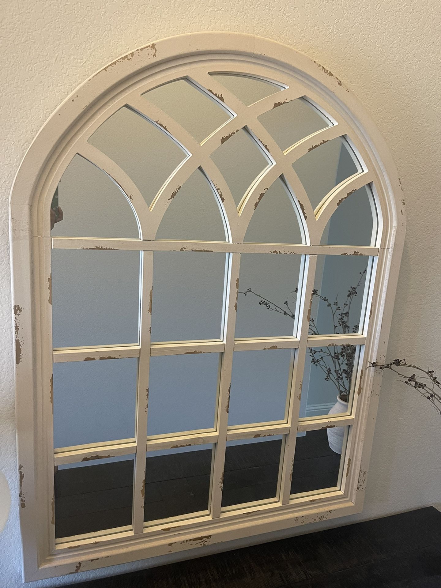 Distressed Arch Mirror