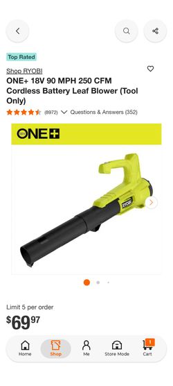 Ryobi blower