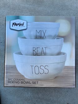 Parini 3-Piece Ceramic Mixing Bowl Set