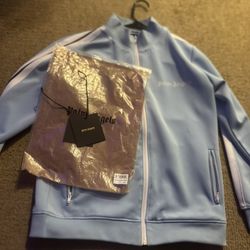 blue palm angels track jacket