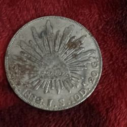 Mexico 8 Reals Coin 1882