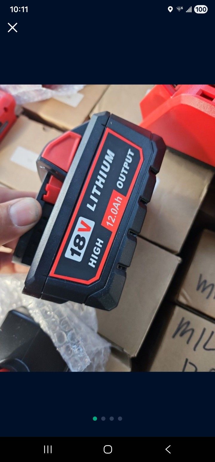 12.0 Replacement Milwaukee Replacement Battery! Brand New