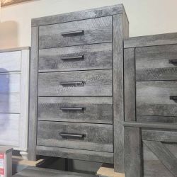 Five-Drawer Chest, Grey Color, SKU#10B440C