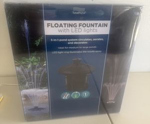 TOTALPOND 400-GPH Floating Fountain with White Lights 