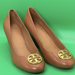 Tory Burch Chelsea 65mm Wedge – Royal Tan (Size 8.5)