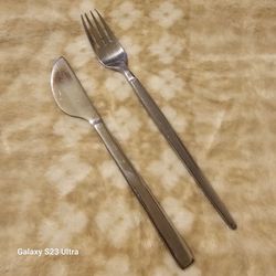 Stainless Steel Fork and Knife Combo