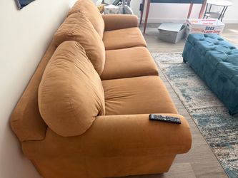 Suede Three Seat Sofa