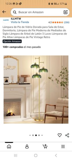 Glass floor lamp