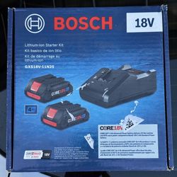 Bosch 18 -Volt 2 -Pack Lithium-ion ( 4 Ah 4 Ah Battery Kit ) Plus Charger