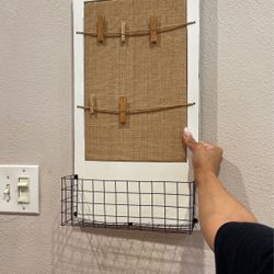 Farmhouse Basket Storage Mail Keys