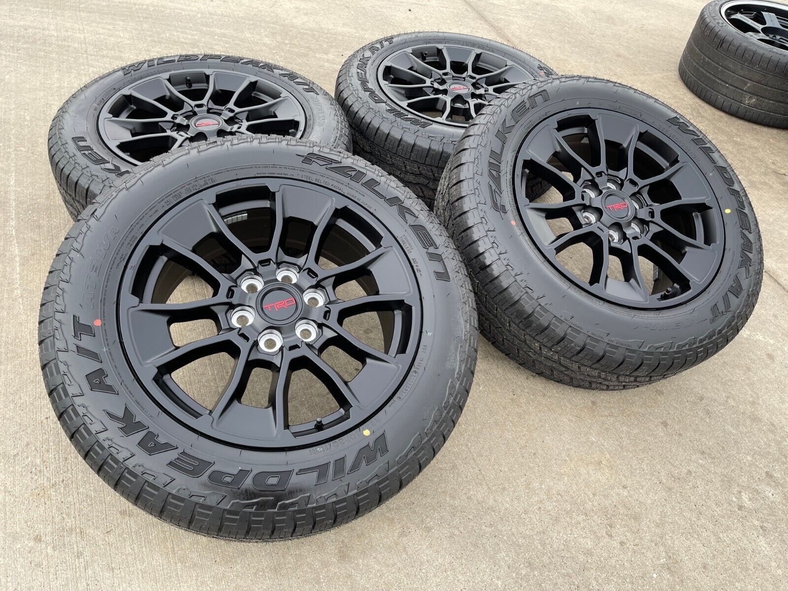 New Takeoff 2025 Toyota Tundra TRD OEM 20” Wheels Rims + Falken Wildpeak A/T 265/60R20 Tires