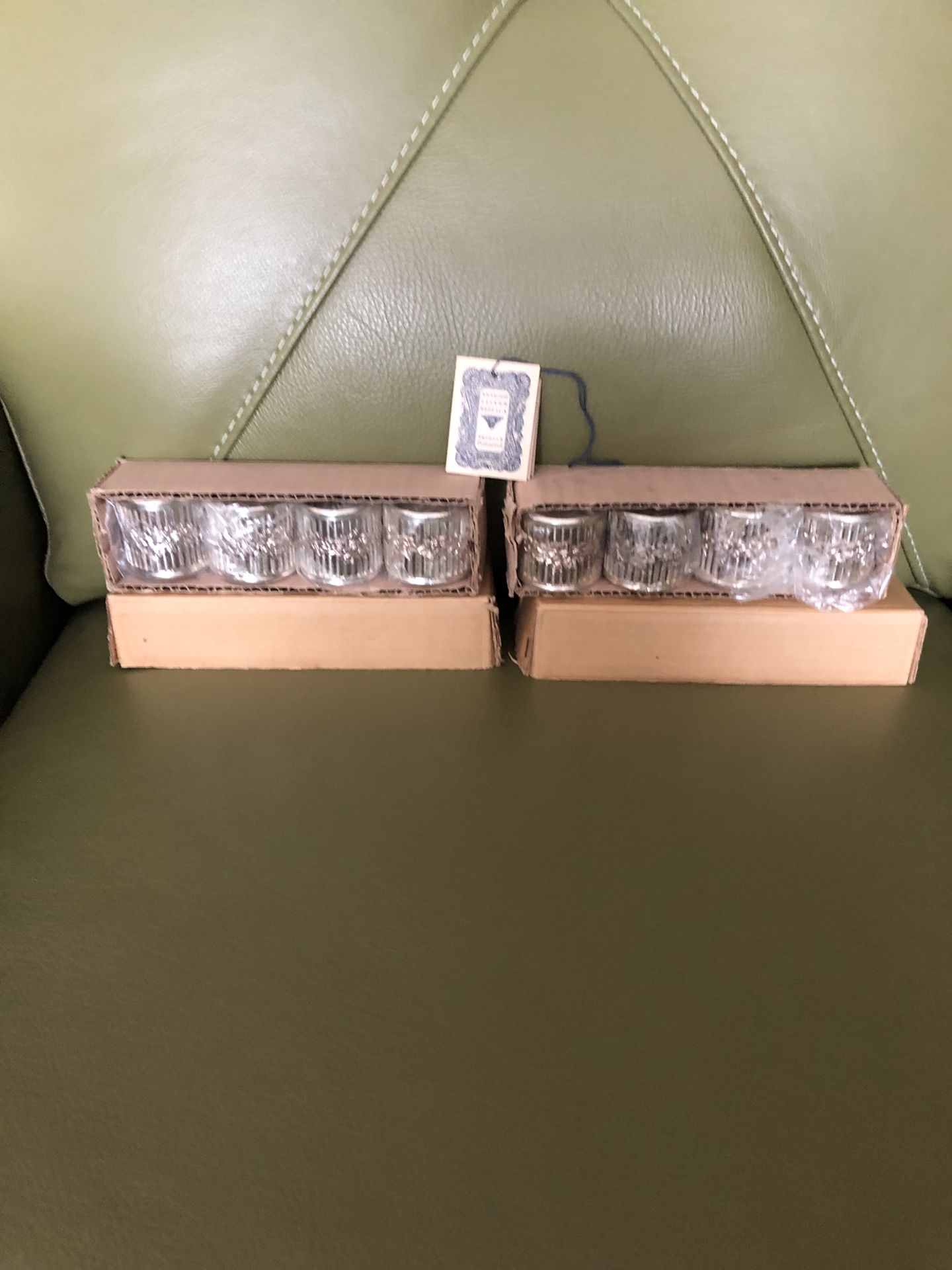 Antique Silver Replica napkin holders and individual salt shakers