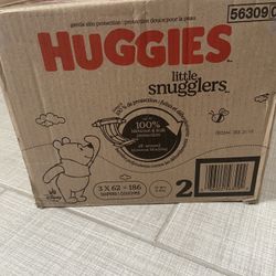 Huggies Size 2 Diapers 186 Count