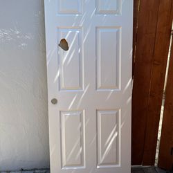 Free 80x32 Door Painted White With Hole In It