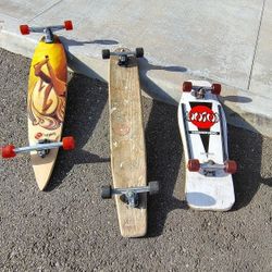 Skateboard Lot Including Vintage and Modern Veriflex Bennet 3-Hole, Yo-yo Dogtown Tracker Independent Jay Alder Original Pintail Hosoi Hammerhead 