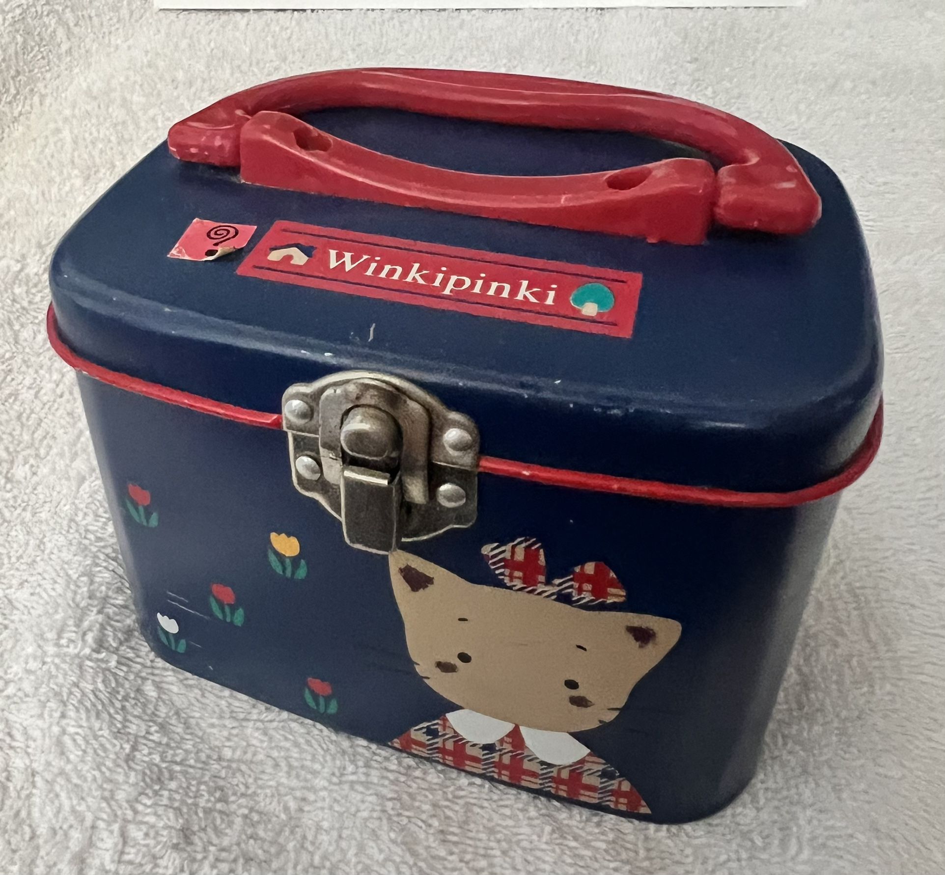 Vintage, Rare - 1995 Sanrio Japan Winkipinki Colors Flowers Metal Tinbox (Korea)