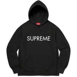 Supreme Black Hoodie Size Large