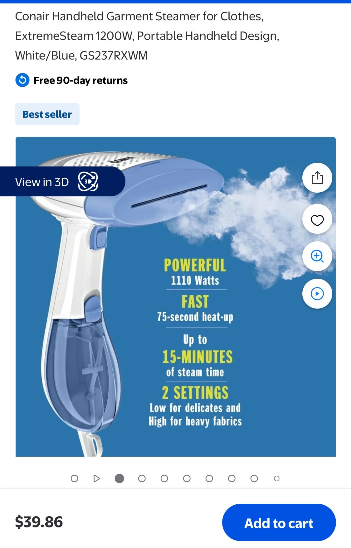 Conair Handheld Garment Steamer