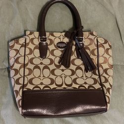 Coach Mini Tanner Signature C canvas and leather bag