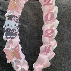 Hello kitty graduation leis
