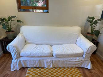 White Slipcover Couch - FREE