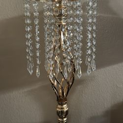 Chandelier center pieces gold with crystals