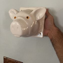 Porcelain Kitchen Pig Wall Decoration