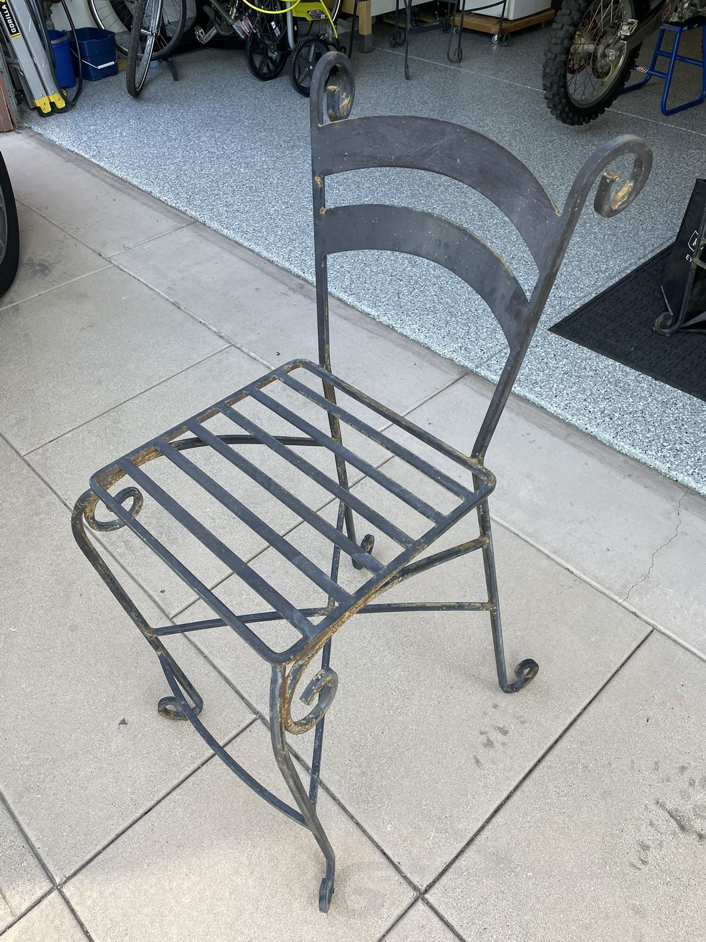 Wrought iron bar stools